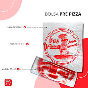 Bolsa pizzera impresa  x 100 un.